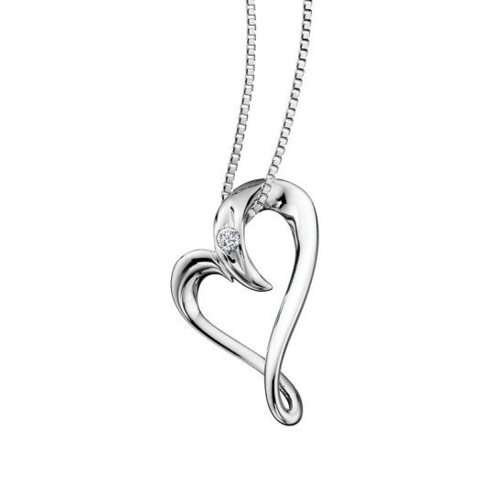 AM157 STERLING SILVER HEART PENDENT
