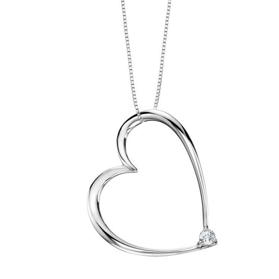 AM186 DIAMOND HEART PENDENT