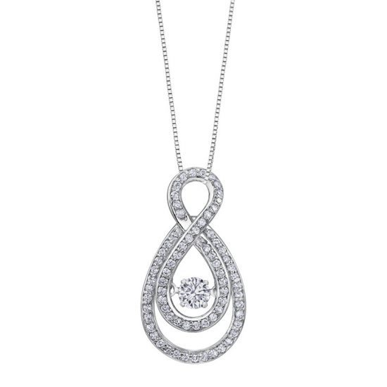 AM288 FIGURE 8 HALO MOUNT DIAMOND PENDENT