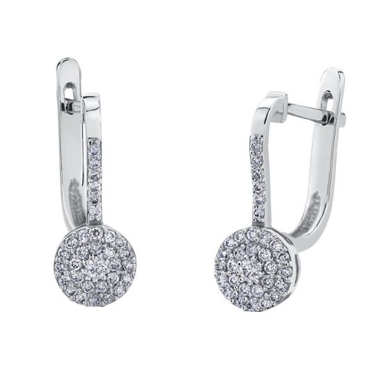 AM301 HALO MOUNT DIAMOND EARRINGS