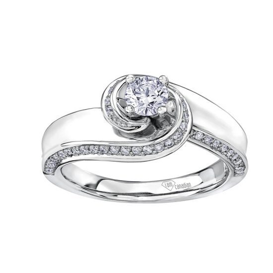 AM331 SWIRL MOUNT ENGAGEMENT RING