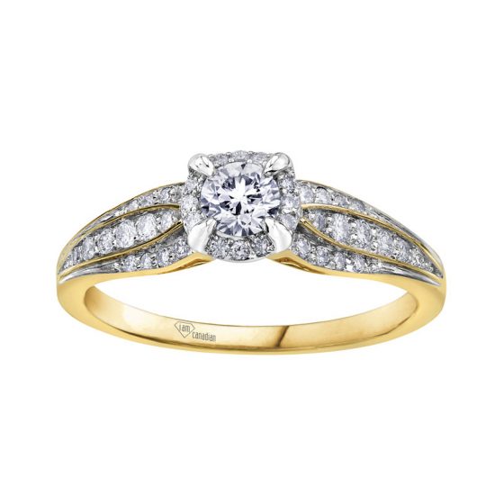 AM334 HALO MOUNT DIAMOND ENGAGEMENT RING