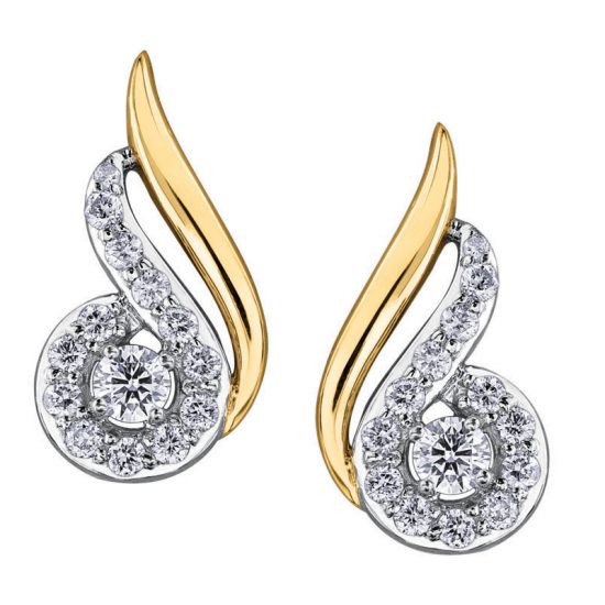 AM346 DIAMOND SWIRL EARRINGS