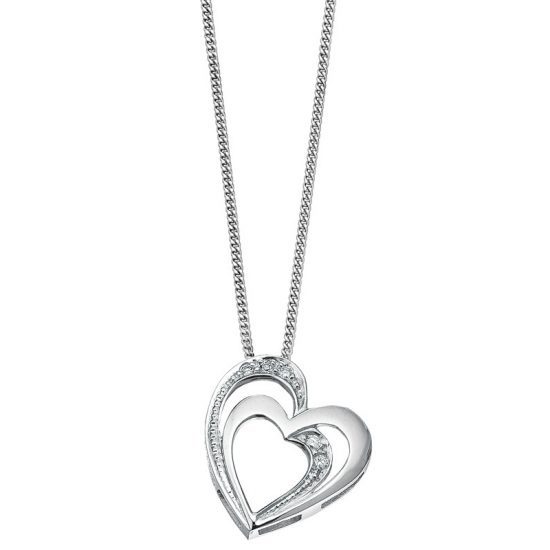 DD1280 DIAMOND HEART PENDENT