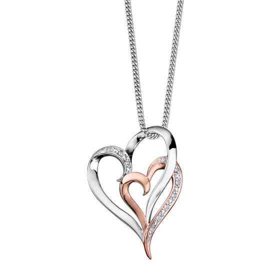 DD2460 DOUBLE HEART PENDENT