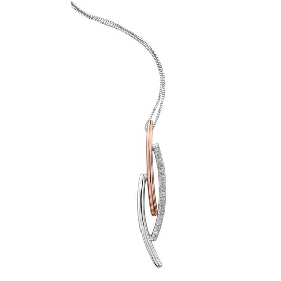DD2805 TWO TONE DIAMOND PENDENT