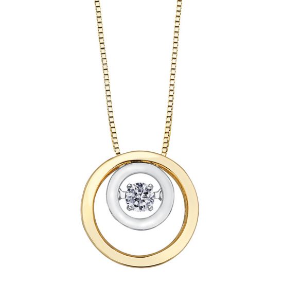 DD2877 PULSE  DOUBLE CIRCLE PENDENT