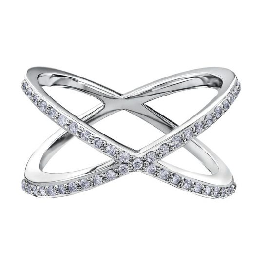 DD2945 CROSS OVER DIAMOND RING
