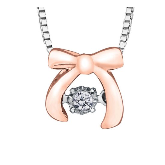 DD2964 PULSE ROSE GOLD BOW PENDENT