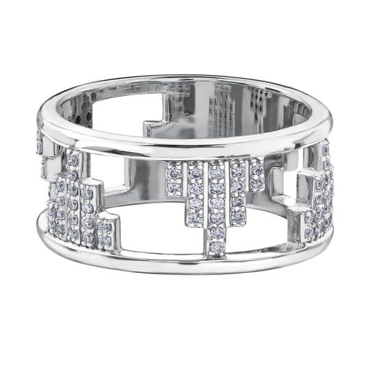 DD2973 LADIES WIDE BAND DIAMOND RING
