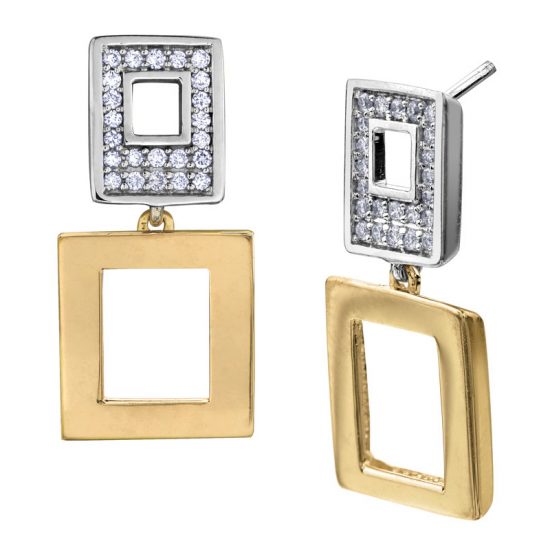 DD2990 GEOMETRIC DIAMOND EARRINGS