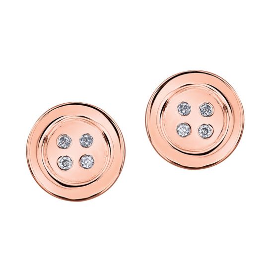 DD3000 Ladies Button Earrings