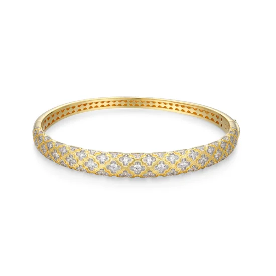 Two-Tone Clover Bangle (CB0221)